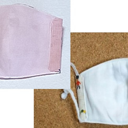 只今ピンク色のみ販売中　子供用立体マスク おもちゃ 息がしやすい 日本製 ワッフル＆ダブルガーゼ 洗濯可 2枚目の画像
