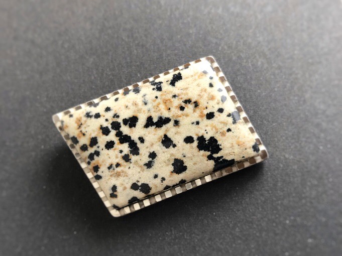 ダルメシアンジャスパーのシルバーブローチ＆ペンダントトップ【tk19061】