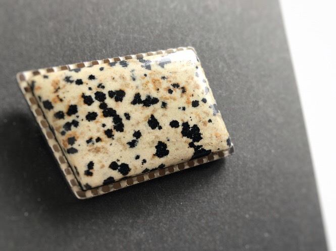 ダルメシアンジャスパーのシルバーブローチ＆ペンダントトップ【tk19061】