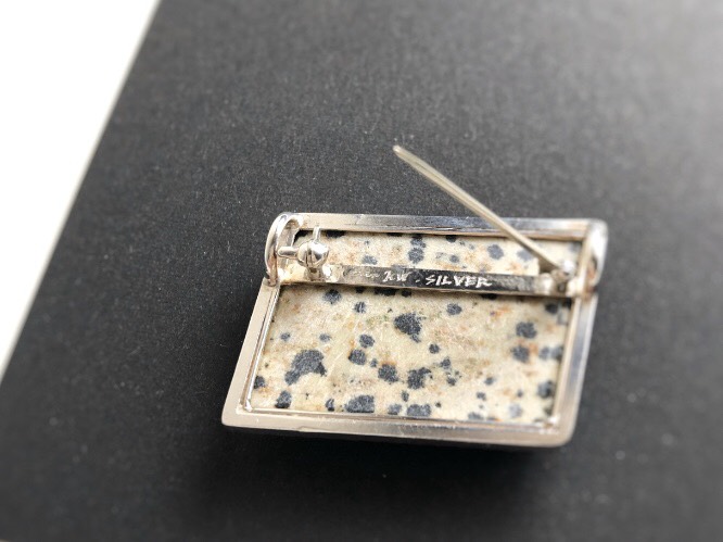 ダルメシアンジャスパーのシルバーブローチ＆ペンダントトップ【tk19061】