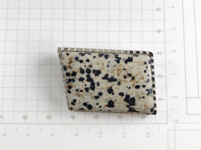 ダルメシアンジャスパーのシルバーブローチ＆ペンダントトップ【tk19061】