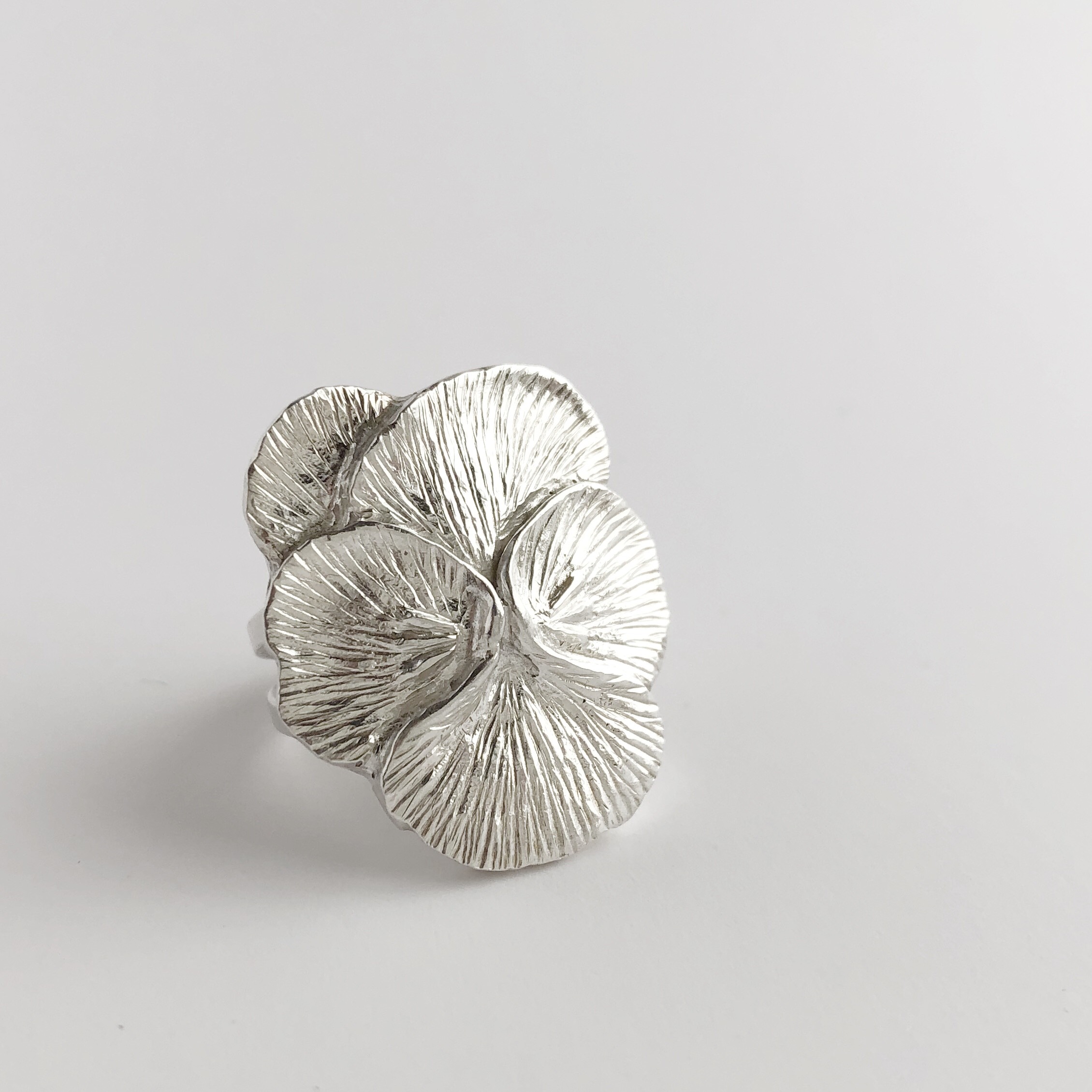 世界に一つだけの花 ：パンジーのシルバーリング【tk18008】