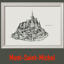 Mont-Saint-Michel モンサンミッシェルポスターのみ【送料無料】 2枚目の画像