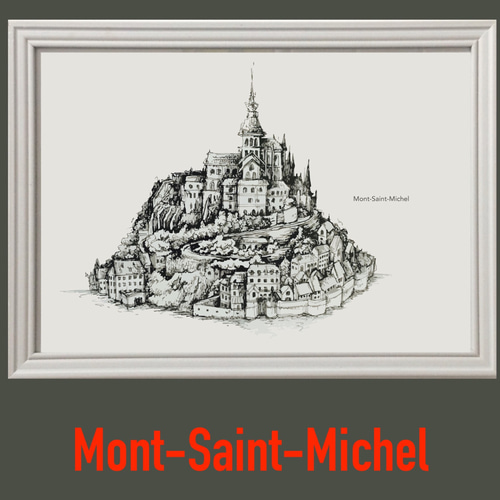 Mont-Saint-Michel モンサンミッシェルポスターのみ【送料無料】 写真 