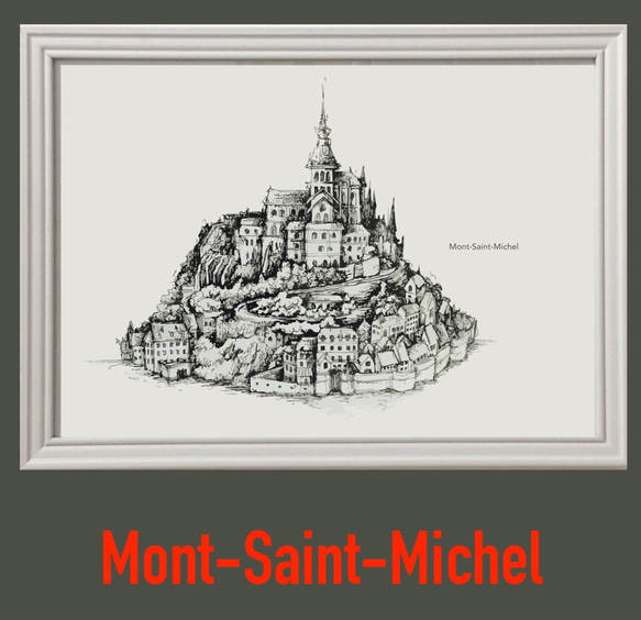 Mont-Saint-Michel モンサンミッシェルポスターのみ【送料無料】 2枚目の画像