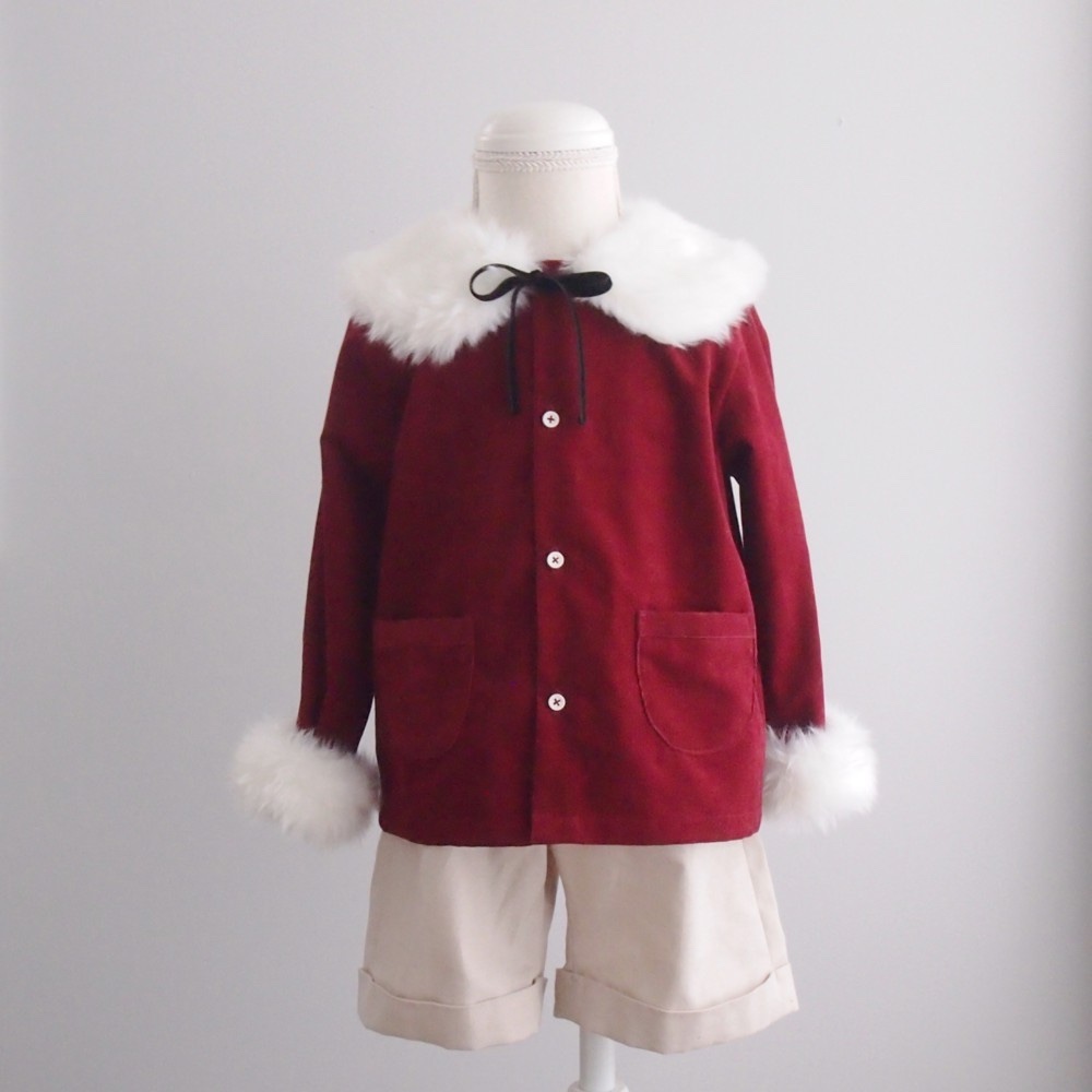 *3点セット* シャツカーディガン・ファーティペット・ファーカフス Bordeaux