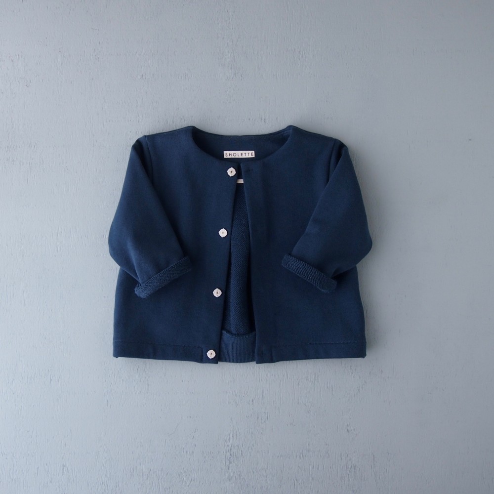 背中ふんわりスウェットカーディガン 90,100