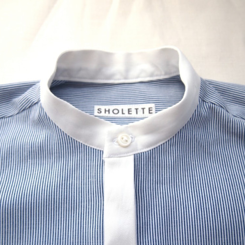 90-110 小さな紳士のクレリックシャツ Blue 子供服 SHOLETTE