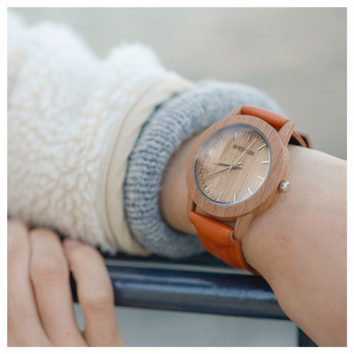 木目調が可愛い】腕時計 ライトブラウン×ブラウン レディース メンズ