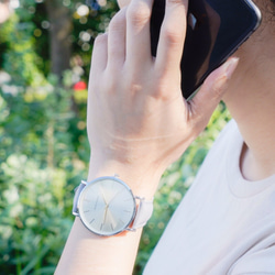 【シンプルなシルバーデザイン】腕時計 シンプル グレー メンズ レディース クリスマスに♪ 1枚目の画像