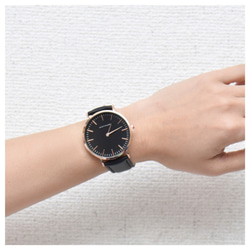 【流行りに左右されないシンプルデザイン】腕時計 ブラック×ブラック メンズ レディース　クリスマスに♪ 2枚目の画像
