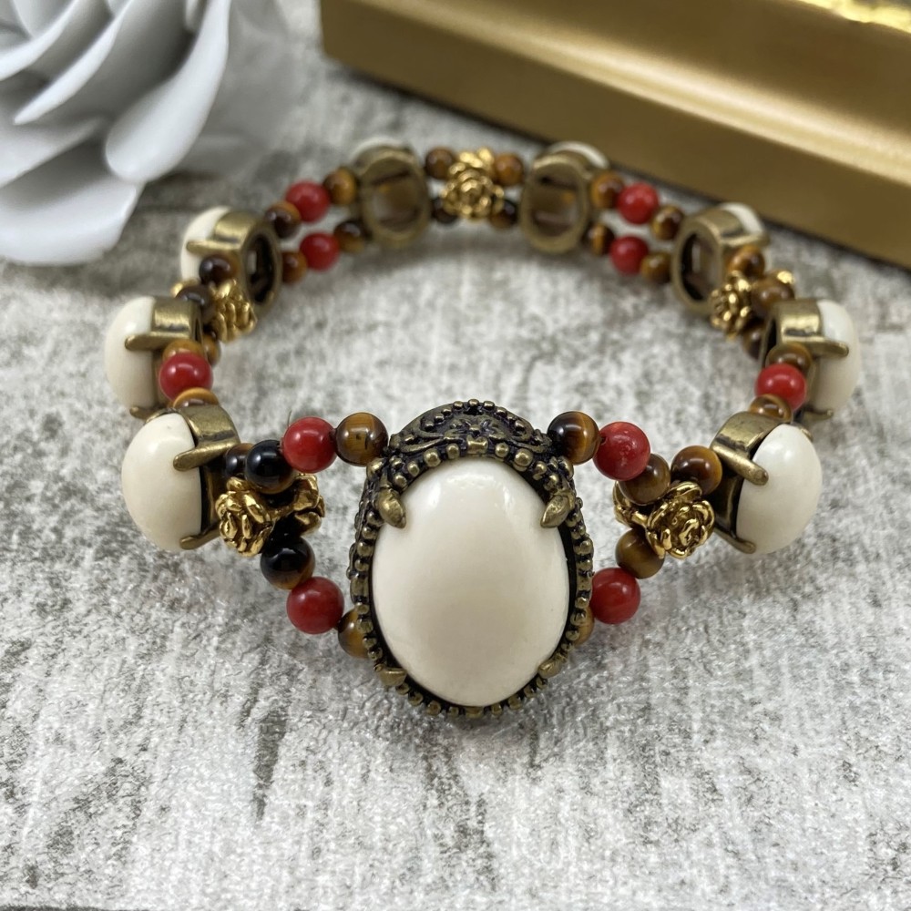 象牙調 ブレスレット 象牙調 ブレスレット 4点