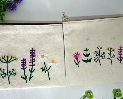 大人可愛い手刺繍ポーチ ポーチ Schwester1828 通販 11739148｜Creema