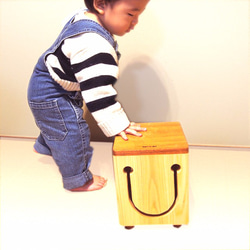 【製作受注致します】「otoisu　S size」（おといす 小）音の出るスツール（腰掛）型の楽器おもちゃ 5枚目の画像