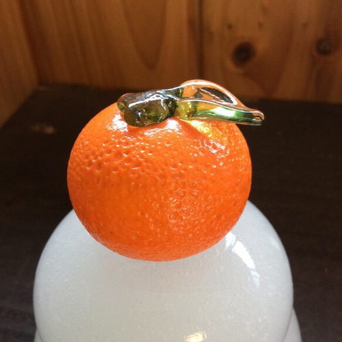つぶつぶみかんのモチモチ鏡餅 その他置物 ガラス工房 グラスタイム