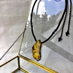 大人渋い 琥珀 メンズマクラメネックレス ネックレス・ペンダント El