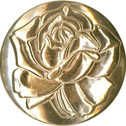 【1枚】レトロ銅板　バラ 3枚目の画像