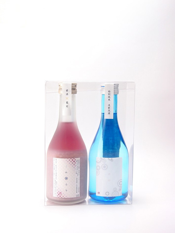福島の日本酒「銀箭」＆酒蔵がつくるブルーベリー甘酒『こんるり』2本詰め 1枚目の画像