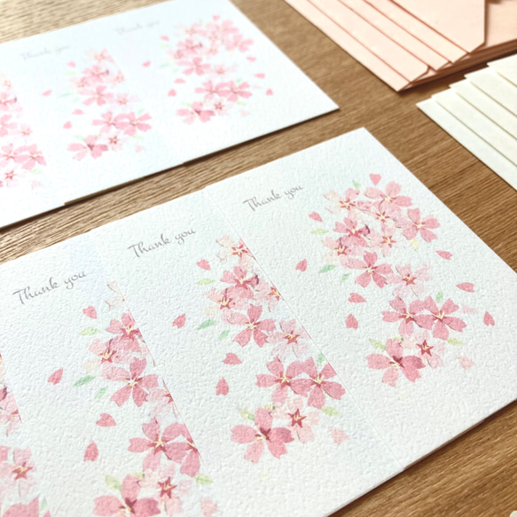 桜のミニサンキューカードセット 3枚目の画像