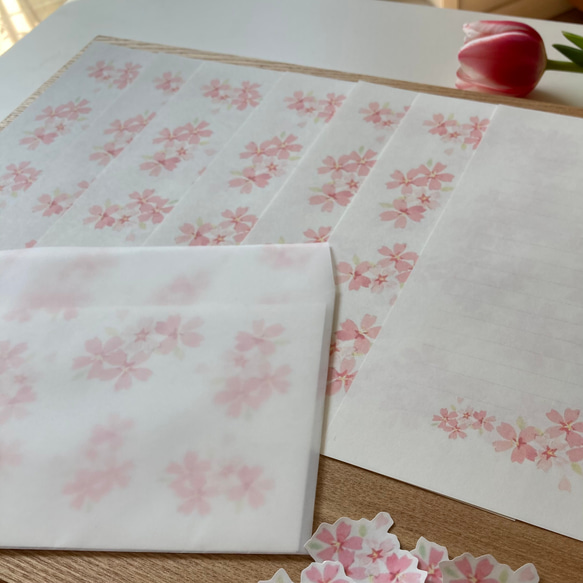 桜のレターセット 2枚目の画像