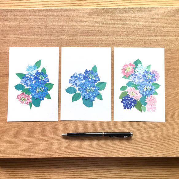 紫陽花のポストカード6枚セット 1枚目の画像