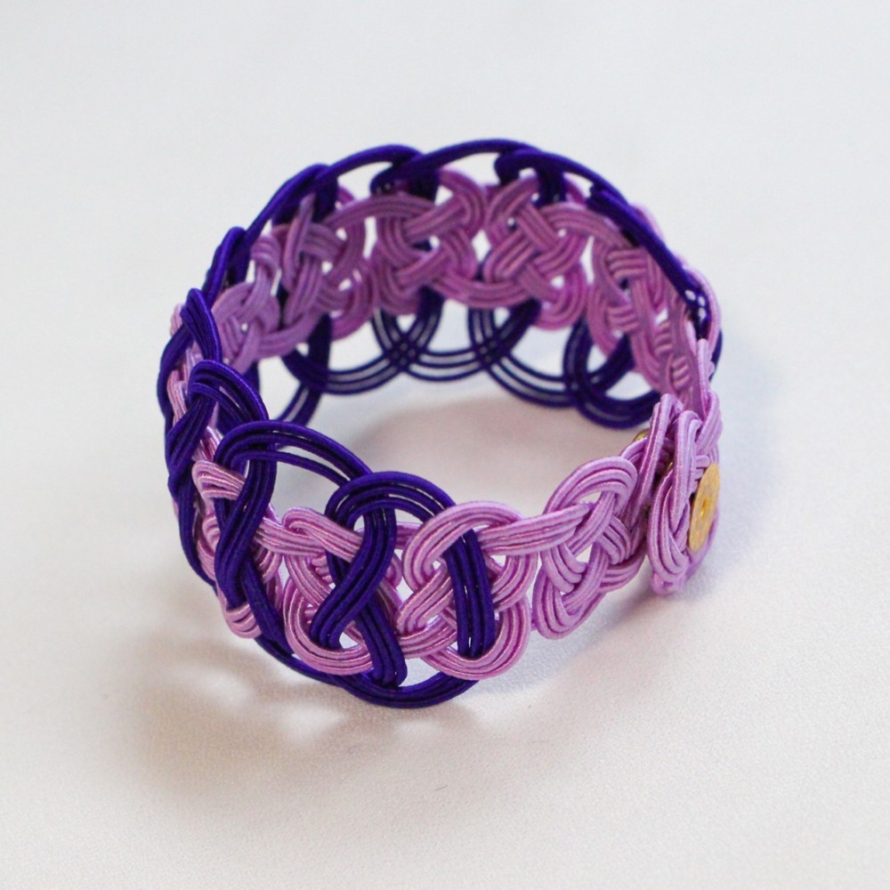 リバーシブル水引バングル　パープル＆ヴァイオレット