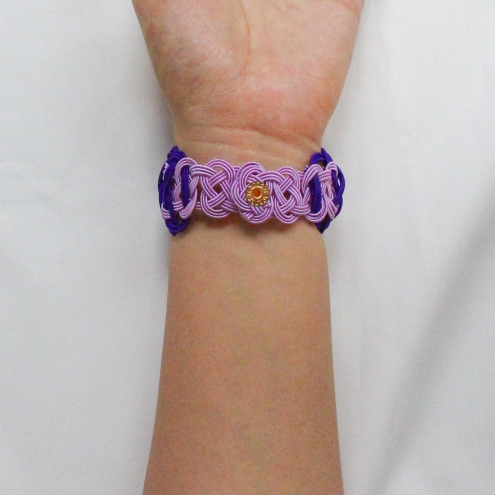 リバーシブル水引バングル　パープル＆ヴァイオレット