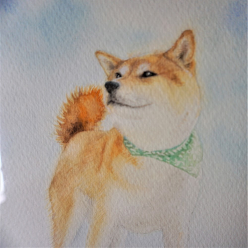 画家志望の青年が描いた　犬の水彩画 Amazon.co.jp: PET69チワワ 水彩 犬アート イラスト ポスター