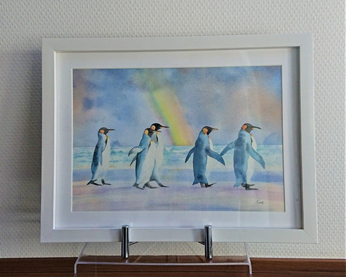 伊豆海岸　油絵 小林幸三 『立山連峰と雨晴海岸』 油絵・油彩画 F6(6号) : 内田