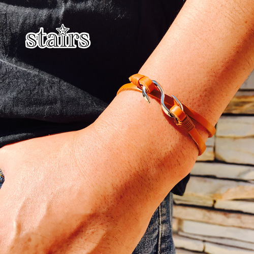 牛革 S字フック 2連 ブレスレット ブレスレット stairs 通販 11493082