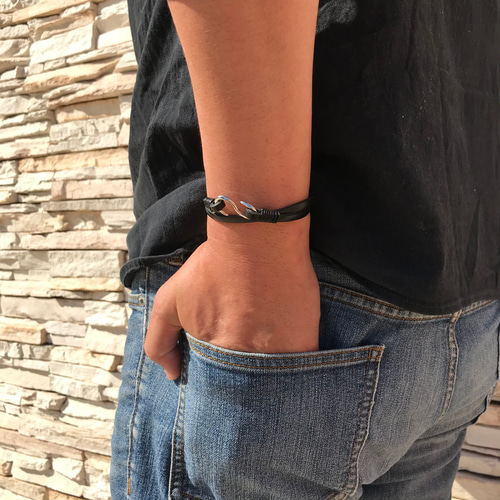 牛革 S字フック 2連 ブレスレット ブレスレット stairs 通販 11493082