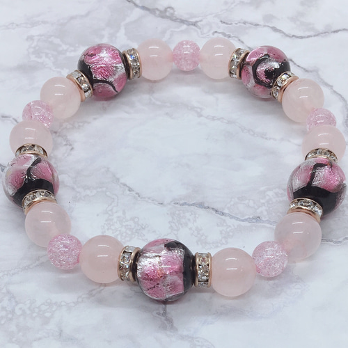 ♡沖縄ホタルガラス/恋愛運アップのローズクォーツ/かわいくて