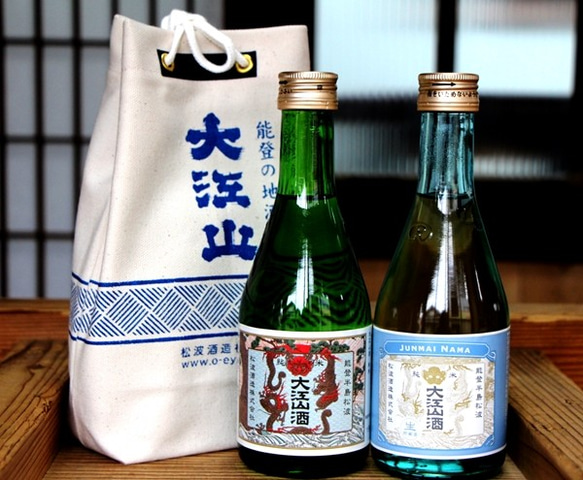 ギフトにも！【巾着袋入り】大江山 純米酒呑み比べ 300ml×2本 日本酒