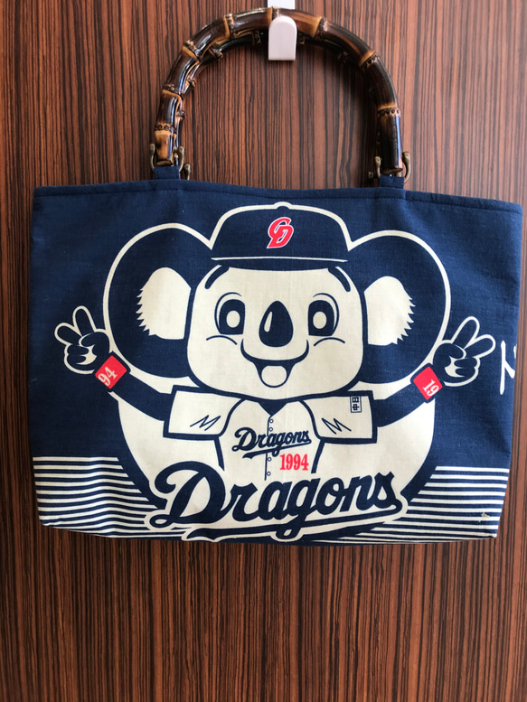 送料無料】中日ドラゴンズ柄手拭いバック トートバッグ n * 通販 