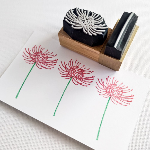 消しゴムはんこ 彼岸花(大) 消しゴムハンコ