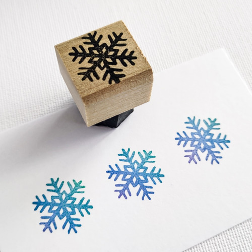 人気アイテム 雪の結晶（小） 通販 消しゴムはんこの黒猫堂 はんこ・スタンプ 文房具・ステーショナリー