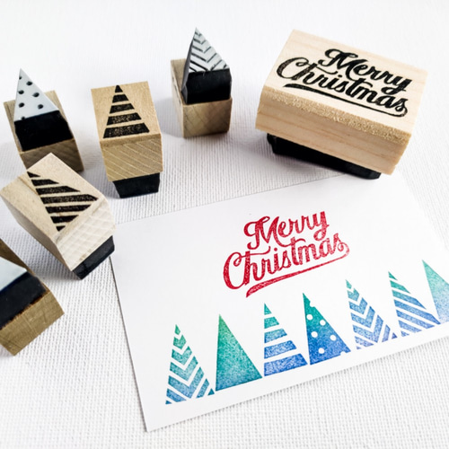 クリスマス ガーランド スタンプ 消しゴムはんこ × クリスマス ガーランド スタンプ 消しゴムはんこ ×