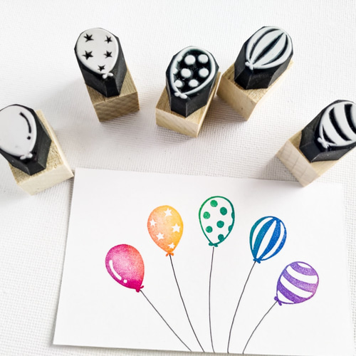 消しゴムはんこNo.178  水風船セット 消しゴムはんこNo.178 水風船セット