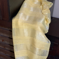 レモン染めスカーフ 3枚目の画像