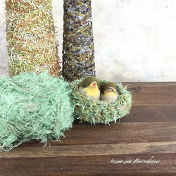 かぎ針編みの鳥の巣・２羽用-nest2 3枚目の画像