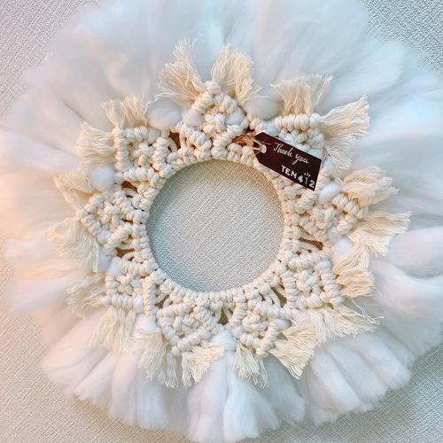 マクラメリース（チャンキーヤーンMIX（M）） タペストリー・壁掛け  