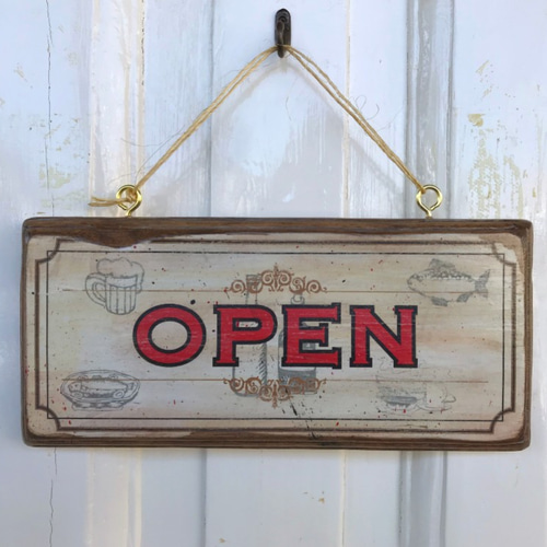 アンティーク風オープンクローズ看板(OPEN-CLOSE SIGN)OPCL アンティーク風オープンクローズ看板(OPEN-CLOSE SIGN)OPCL