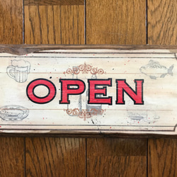 アンティーク風オープンクローズ看板（OPEN-CLOSE SIGN）OPCL-011WW 4枚目の画像