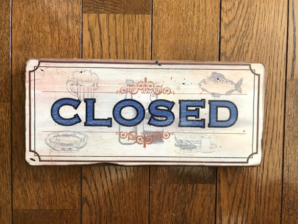 アンティーク風オープンクローズ看板（OPEN-CLOSE SIGN）OPCL-011WW 5枚目の画像