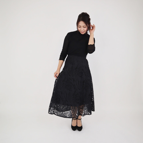 ♡再々入荷♡オパールレース ペイズリー柄 ロングスカート