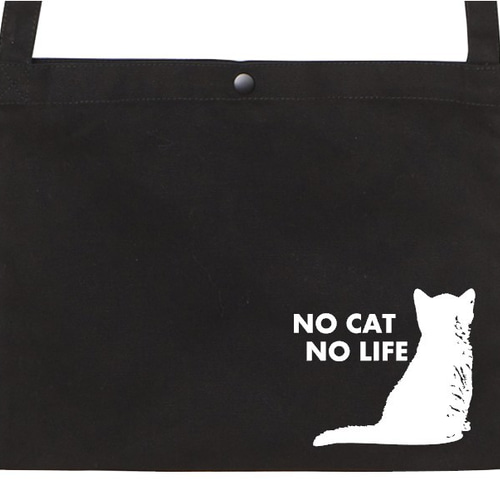 猫好き必見！ NO CAT NO LIFE サコッシュ ショルダーバッグ Key tail
