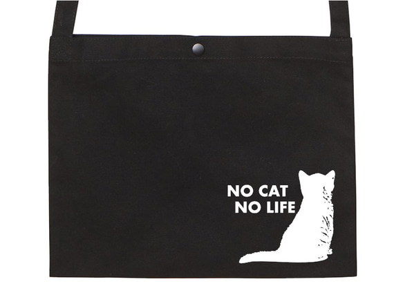 猫好き必見！　NO　CAT　NO LIFE　サコッシュ 2枚目の画像