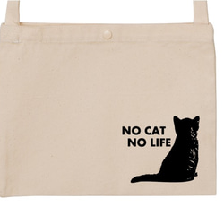 猫好き必見！　NO　CAT　NO LIFE　サコッシュ 3枚目の画像