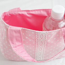 水玉模様のミニバッグ（ピンク） 6枚目の画像