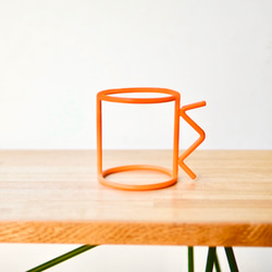 wire cup orange 2枚目の画像